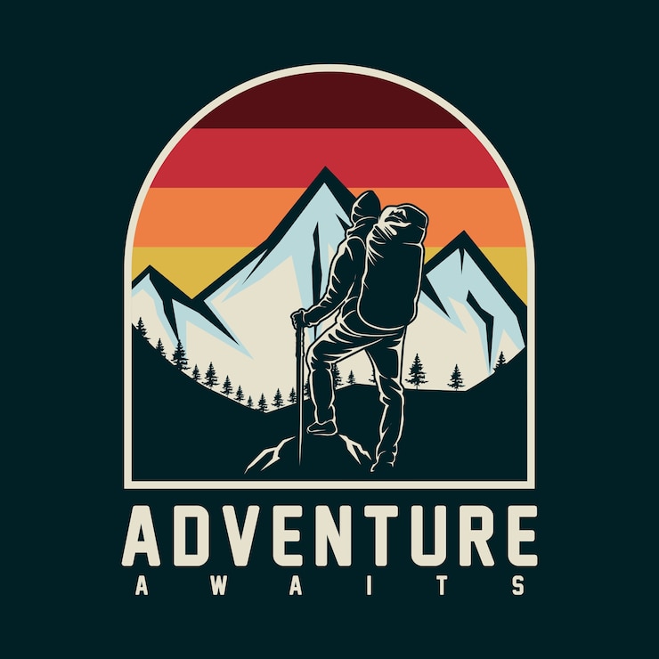 Vektor outdoor-abenteuer-illustration