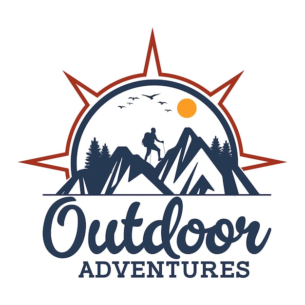 Outdoor-abenteuer-logo-t-shirt-design