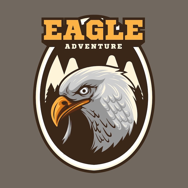 Outdoor-Logo-Stil mit Weißkopfseeadler