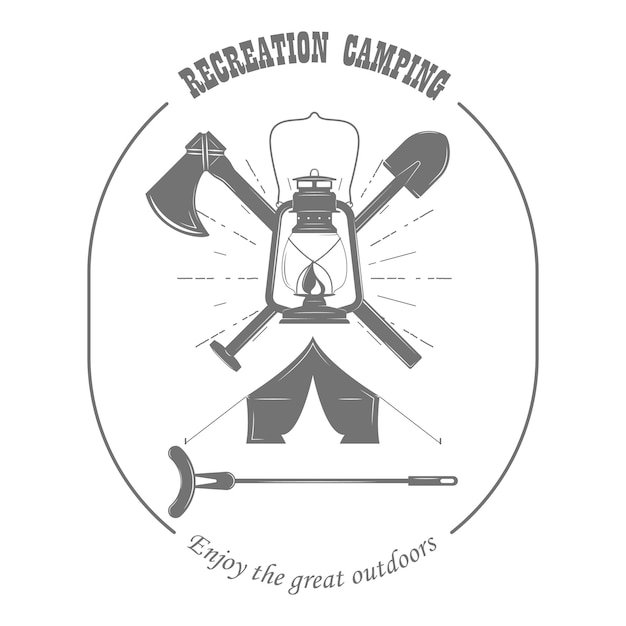 Outdoor recreation vector badge set endelemente artikel 1