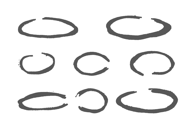 Vektor ovale rahmen, handgezeichneter pinsel-grunge-runder farbrahmen, stock-vektor-stempel-emblem-illustration