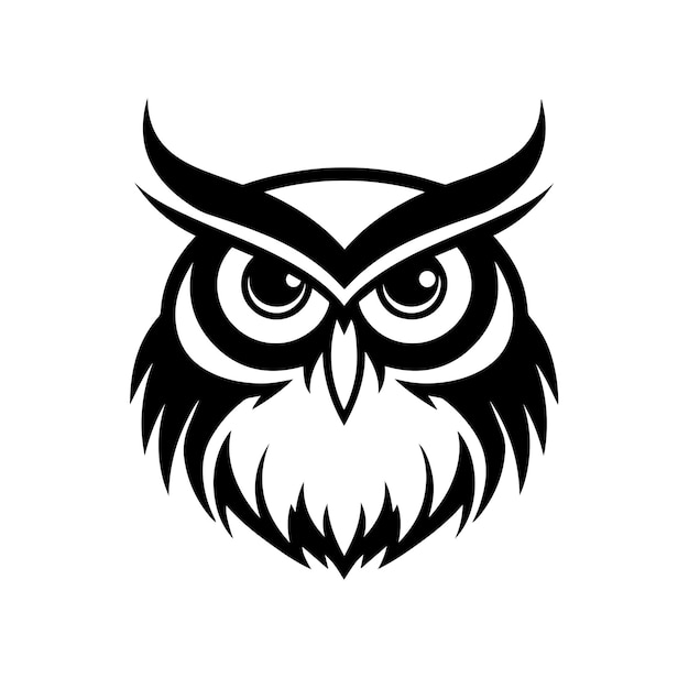 Owl-Logo-Vektorillustrationen Emblem-Design