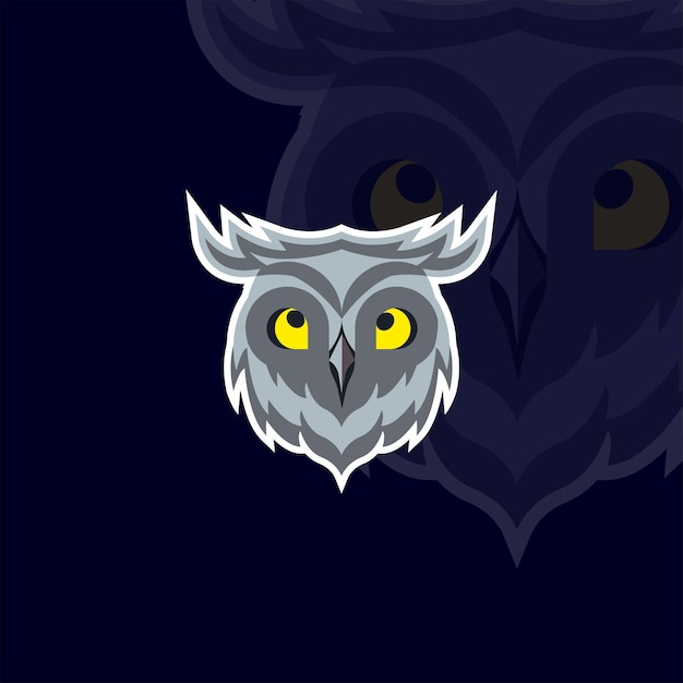 Vektor owl-maskottchen-logo-design mit moderner premium-vektorillustration