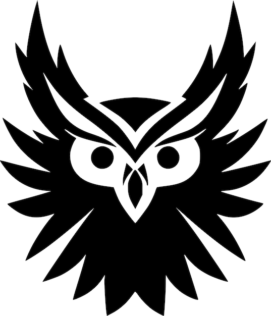 Vektor owl minimalist and simple silhouette vector illustration