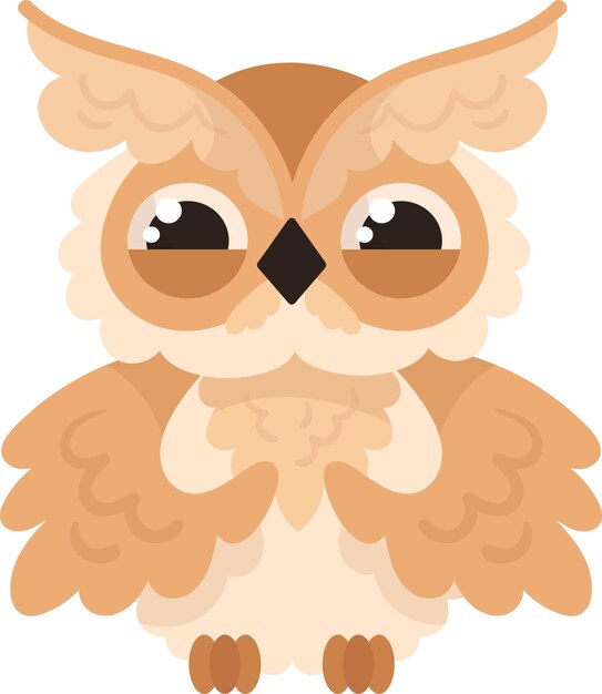 Owl schläfriger vogel