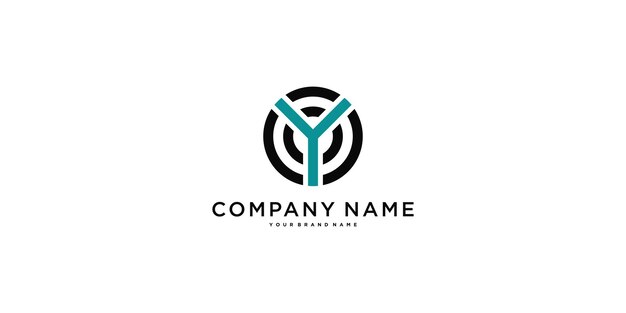 OY- oder YO-Letter-Logo-Design Kreatives OY-Lettersymbol Premium-Vektor