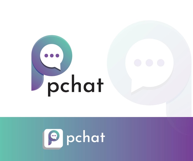 P-buchstaben-chat-logo-design