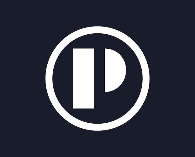 P-Letter-Logo-Design mit Kreisdesign