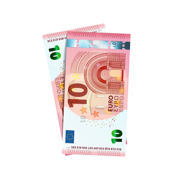 Paar 10 euro-banknoten