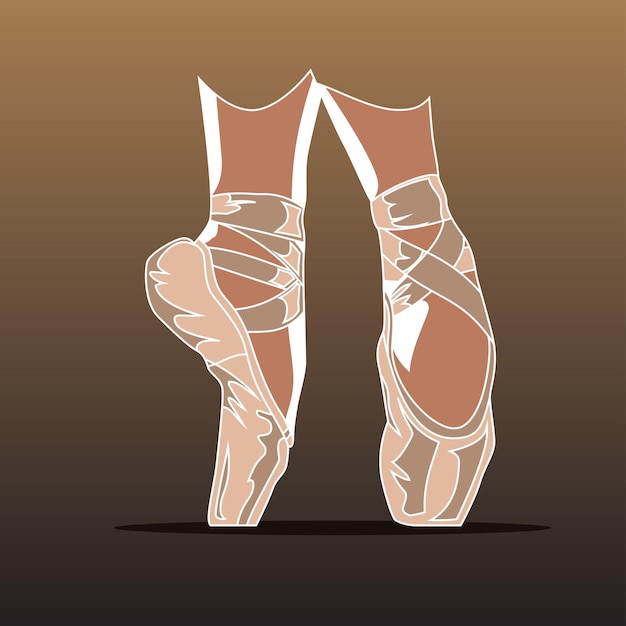 Paar ballettschuhe clipart, niedliche ballerinaschuhe