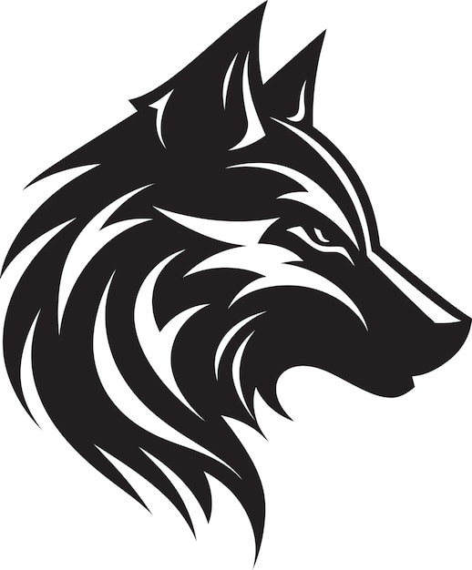 Pack-führer stolz wolf emblem ungezähmte kraft wolf-ikonen