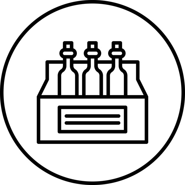 Pack of beers-icon-vektorbild kann für bar verwendet werden