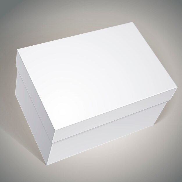 Vektor package white box design, vorlage für ihr verpackungsdesign, legen sie ihr bild im multiplikationsmodus über die box, vektorillustration folge 8.