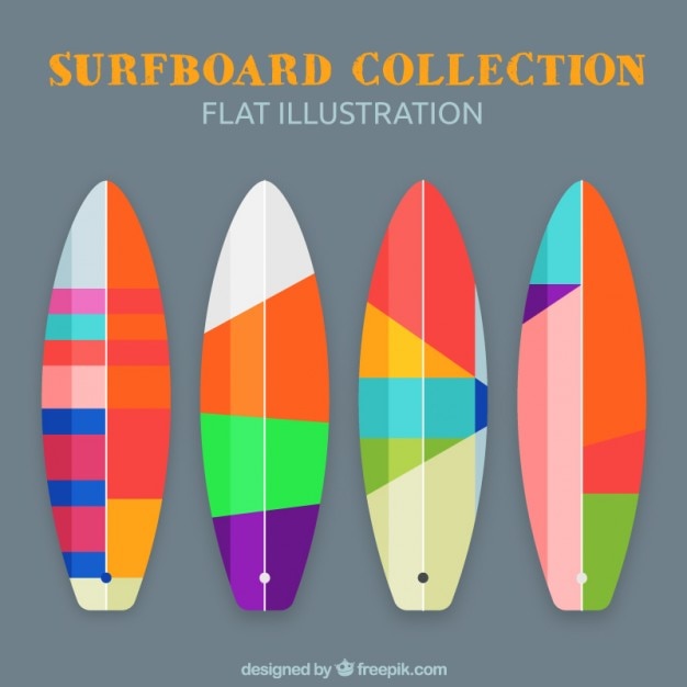 Packung mit kühlen Surfbretter