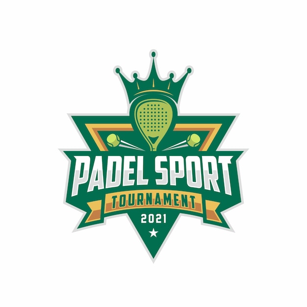 Padel-logo-icon-design sport-abzeichen-vorlage vektor-illustration