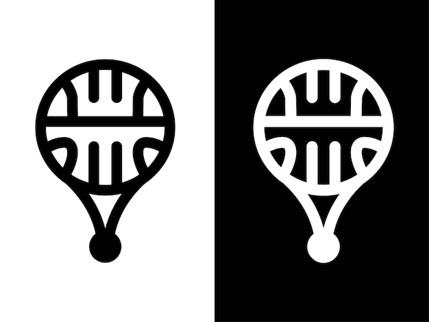 Vektor padel-logo im modernen minimalistischen stil