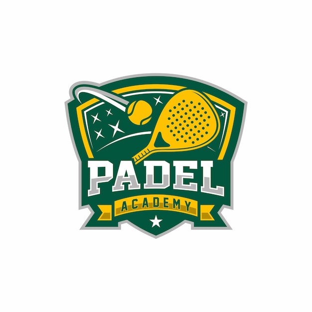 Padell-abzeichen-logo im modernen minimalistischen stil