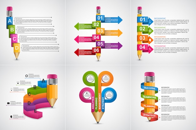 Pädagogische Infografiken Vorlage.