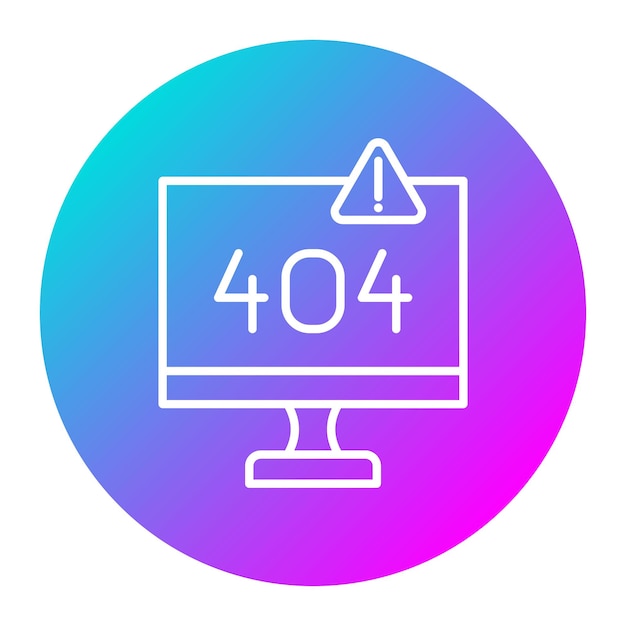 Page Not Found-Vektor-Symbol kann für No Code-Symbonen verwendet werden