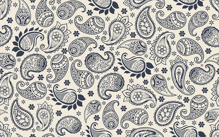 Vektor paisley nahtloses muster blumiges vintage retro kreatives trendy textur dekoratives ornament