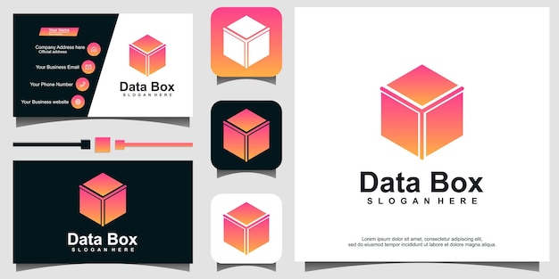 Paket-box-vektor-logo-design