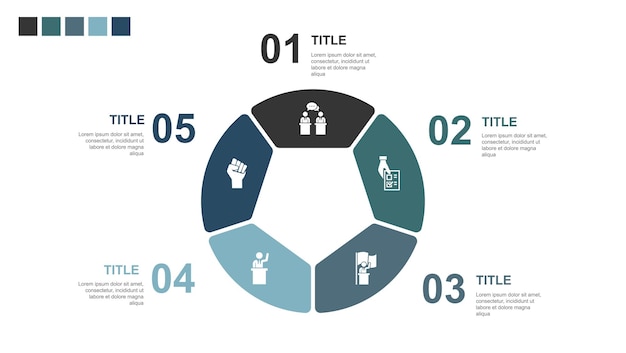 Paketkurier Schiff auf dem Seeweg Paketversicherung Expressversand Symbole Infografik-Design-Layout-Vorlage Kreatives Präsentationskonzept mit 5 Schritten