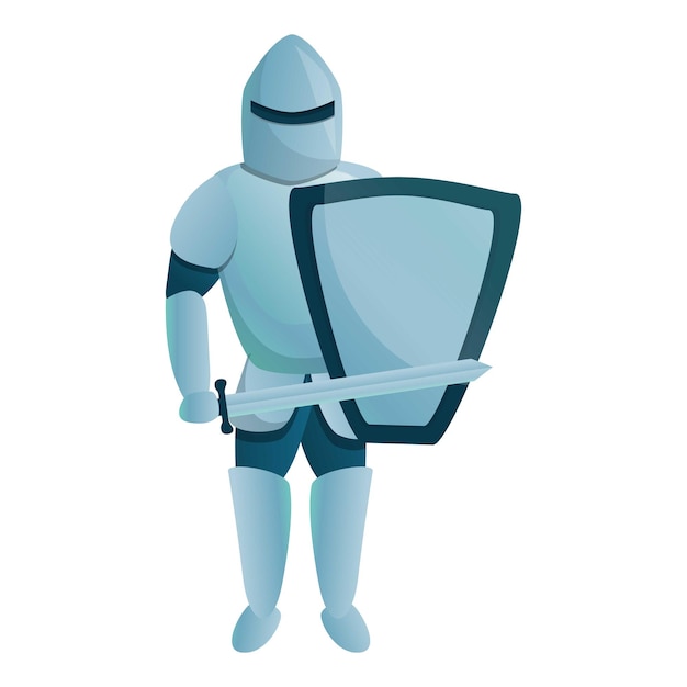 Paladin-Ritter-Symbol Cartoon des Paladin-Ritter-Vektorsymbols für Webdesign isoliert auf weißem Hintergrund