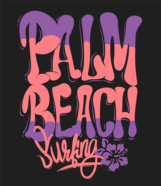 Vektor palm beach california tshirt design-grafik-vektor-illustration