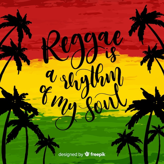 Palm silhouetten reggae hintergrund