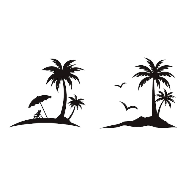 Palm tree logo bilder illustration design