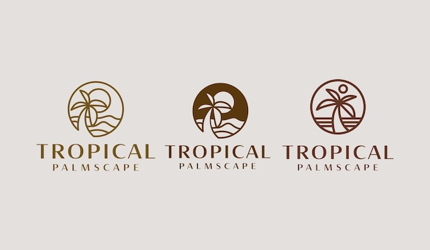 Palm tree summer tropical logo universelles kreatives premium-symbol vektor-zeichen-symbol-logo-vorlage vektor-illustration