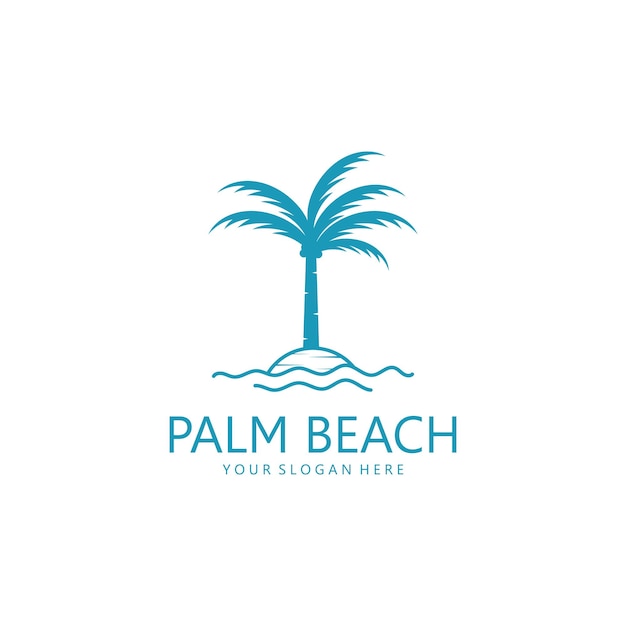 Palme-Sommer-Logo-Vorlage