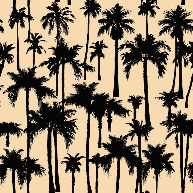 Vektor palmen auf weißem hintergrund vektorillustration im flachen stil