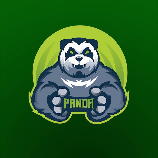 Panda athletic club logo esport team