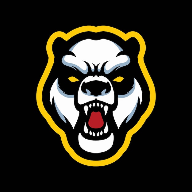 Panda-esport-logo und maskottchen-gaming-logo