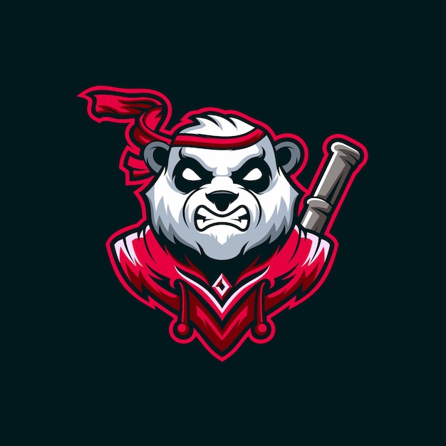 Vektor panda esports-logo