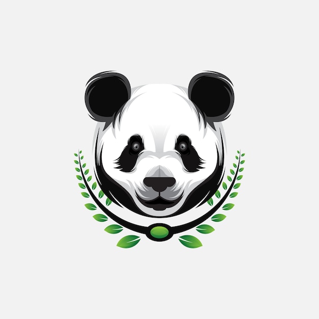 Panda head esport logo design