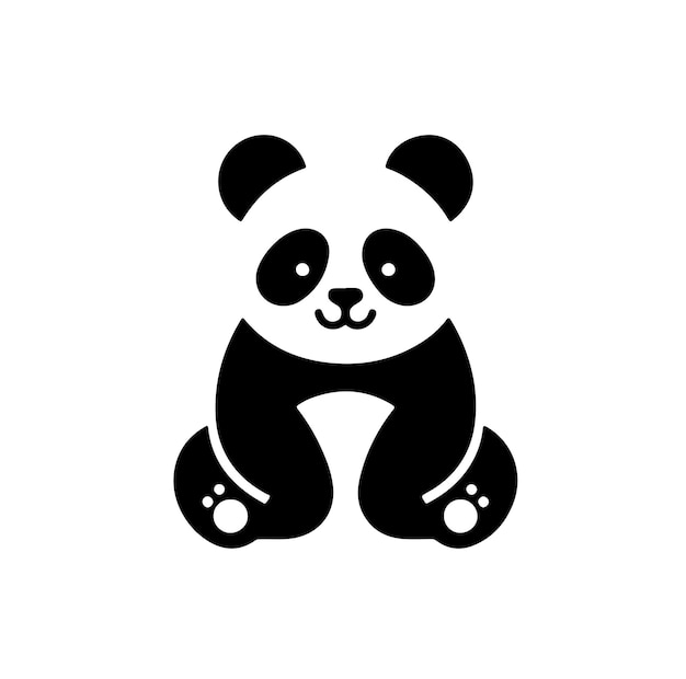 Panda-Illustrations-Design Silhouette-Stil