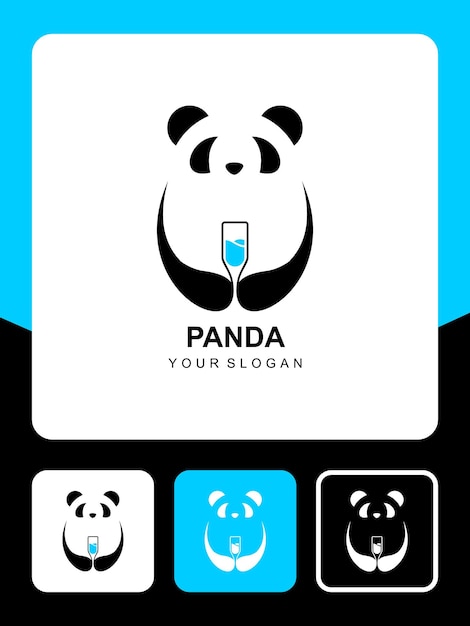 Panda-logo-design und symbole