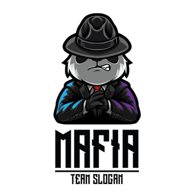 Panda mafia esport logo vorlage