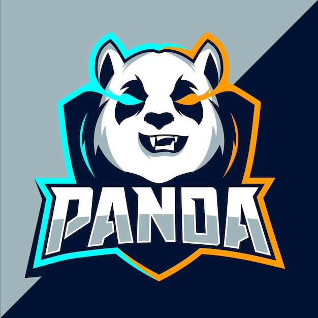 Panda maskottchen esport logo design