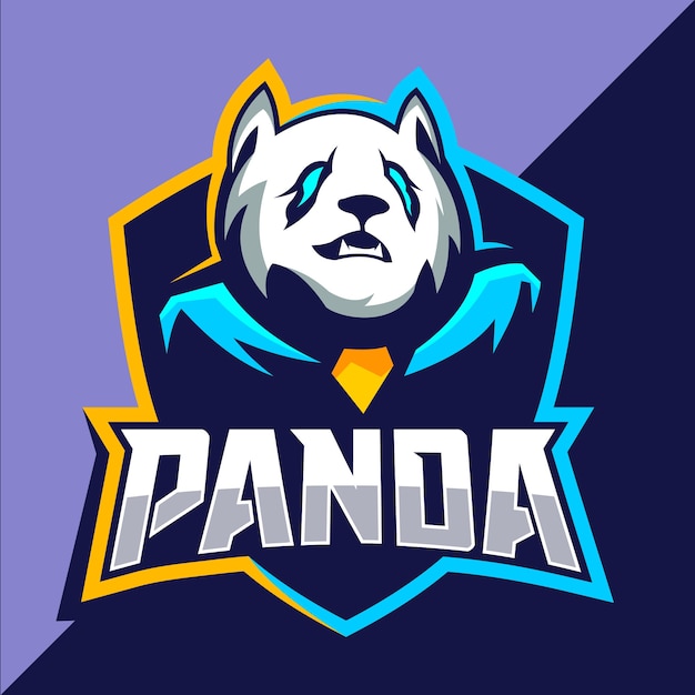 Vektor panda maskottchen esport logo design