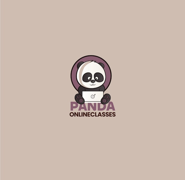 Panda-online-klassen-vektor-logo-design-vorlage