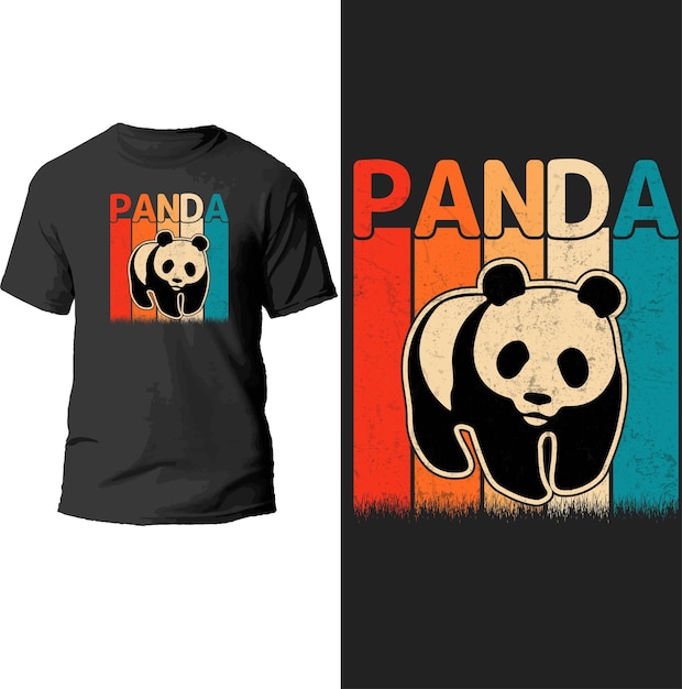 Vektor panda-t-shirt-design.