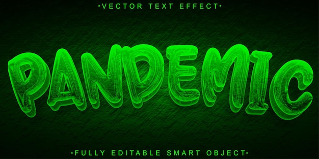 Pandemic Vector vollständig bearbeitbare Smart Object Text-Effekt