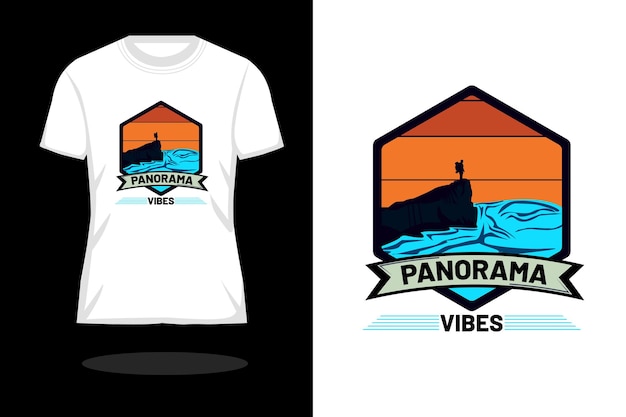 Panorama vibes silhouette retro-t-shirt-design