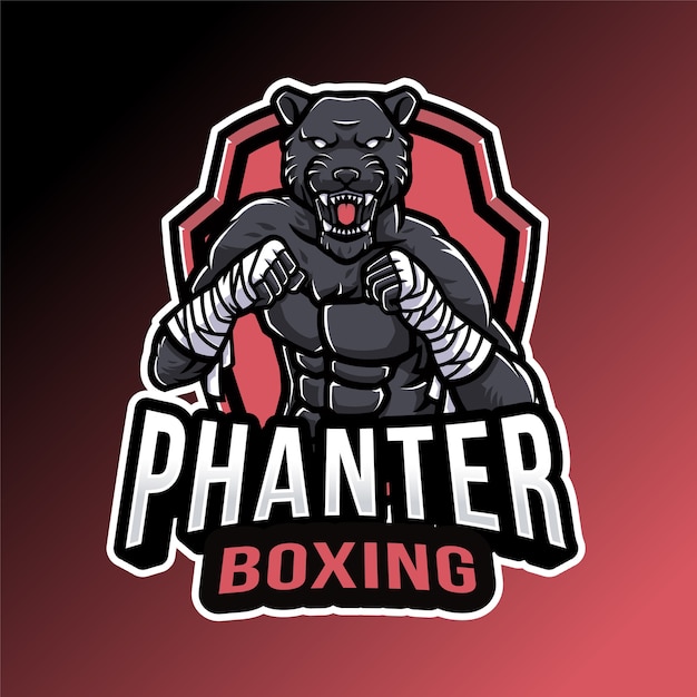 Panther boxing logo vorlage