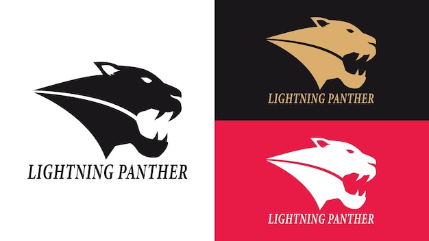 Panther-Vektor-Logo-Design Vektor-Logo-Vorlage Bleistiftillustration