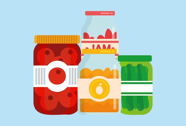 Pantry Preserve Konzept-Illustration Stilvoll und schön