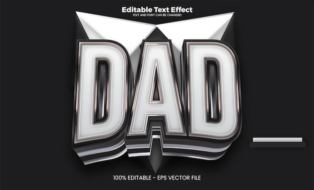 Papa editierbarer Texteffekt im modernen Trendstil